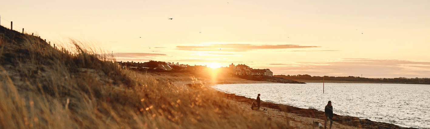 Paysage breton couché du soleil